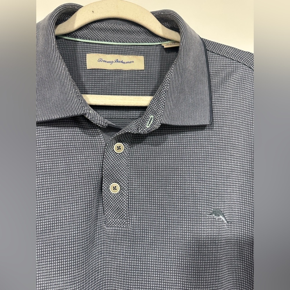 Tommy Bahama Polo Shirt Mens XL Gray Modal Blend - Picture 3 of 4